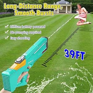 Luxe Cart Automatic water gun auto powerful water gun for adult and kids, gun 39ft range , holi water gun