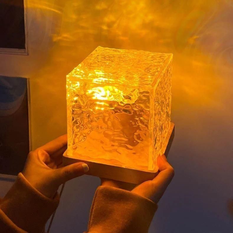 Rotating Water Ripple Effect Night Light Lamp