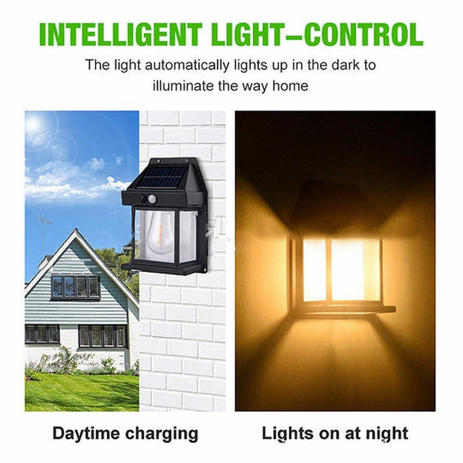 Solar Wall Lights Outdoor, Motion Sensor And Waterproof Solar Light