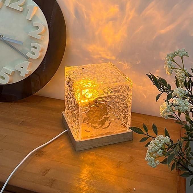 Rotating Water Ripple Effect Night Light Lamp