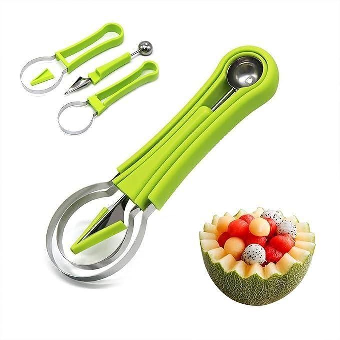 Fruit Carving Knife 3 in 1 Multifunctional Set for Kitchen Home Family Party