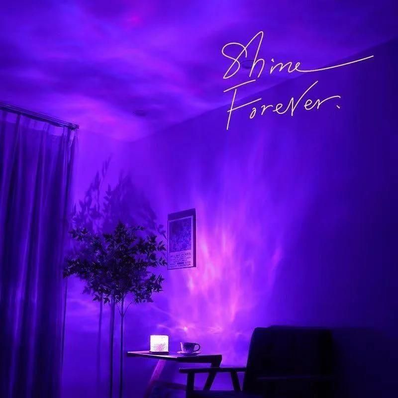 Rotating Water Ripple Effect Night Light Lamp