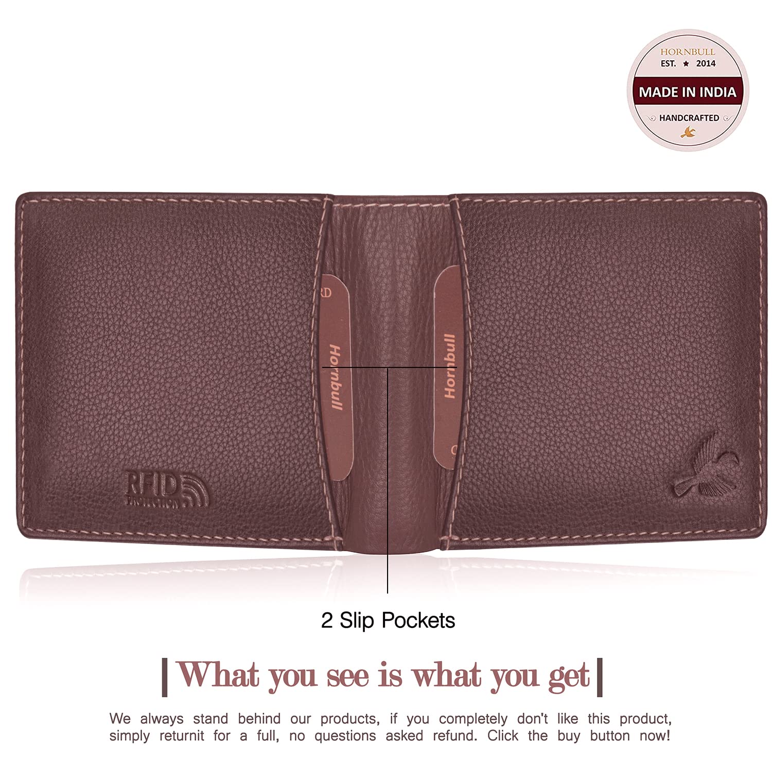 Brown Mens Leather Wallet, Keyring & Pen Combo Gift Set for Men | Wallet Men Leather Branded for valentine