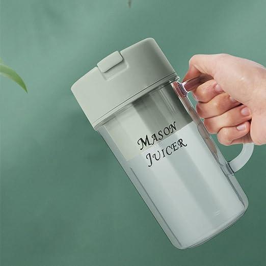 Fresh Fruit Juicer Blender for Smoothie Drinks, Water Juicer With Lid and Straw, Portable Handheld Electric Hand Milk Mini Personal Wireless 350ml Multifunctional for Home Gym Travel Office