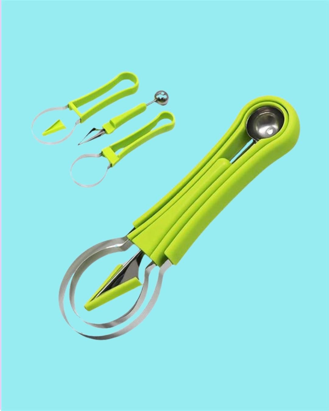 Fruit Carving Knife 3 in 1 Multifunctional Set for Kitchen Home Family Party