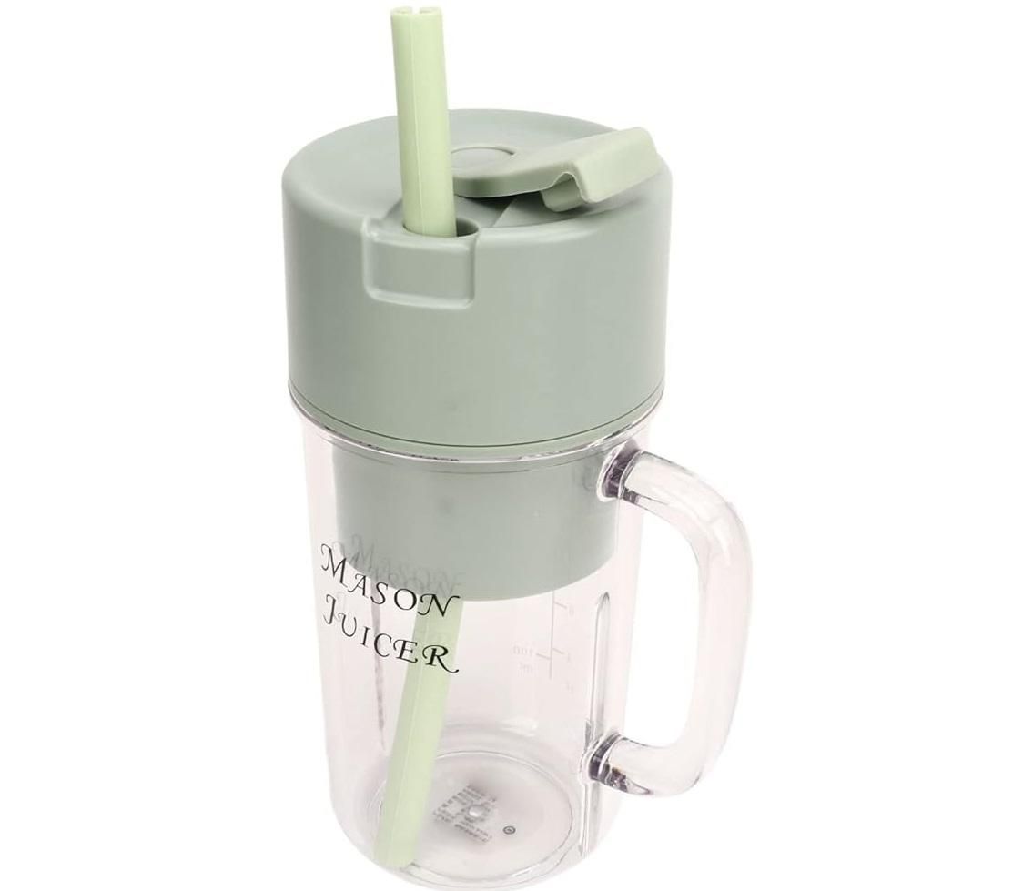Fresh Fruit Juicer Blender for Smoothie Drinks, Water Juicer With Lid and Straw, Portable Handheld Electric Hand Milk Mini Personal Wireless 350ml Multifunctional for Home Gym Travel Office