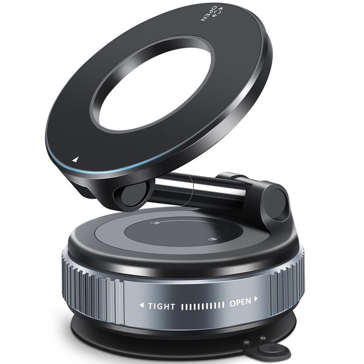 Magnetic Mobile Holder For Dashboard Vacuum Suction Phone Holder Mount Hand Free Magnetic Cell Phone Stand With Strong Grip Shockproof Suction Cup Mount For Car Gym Office Table - Black | magnetic car holder