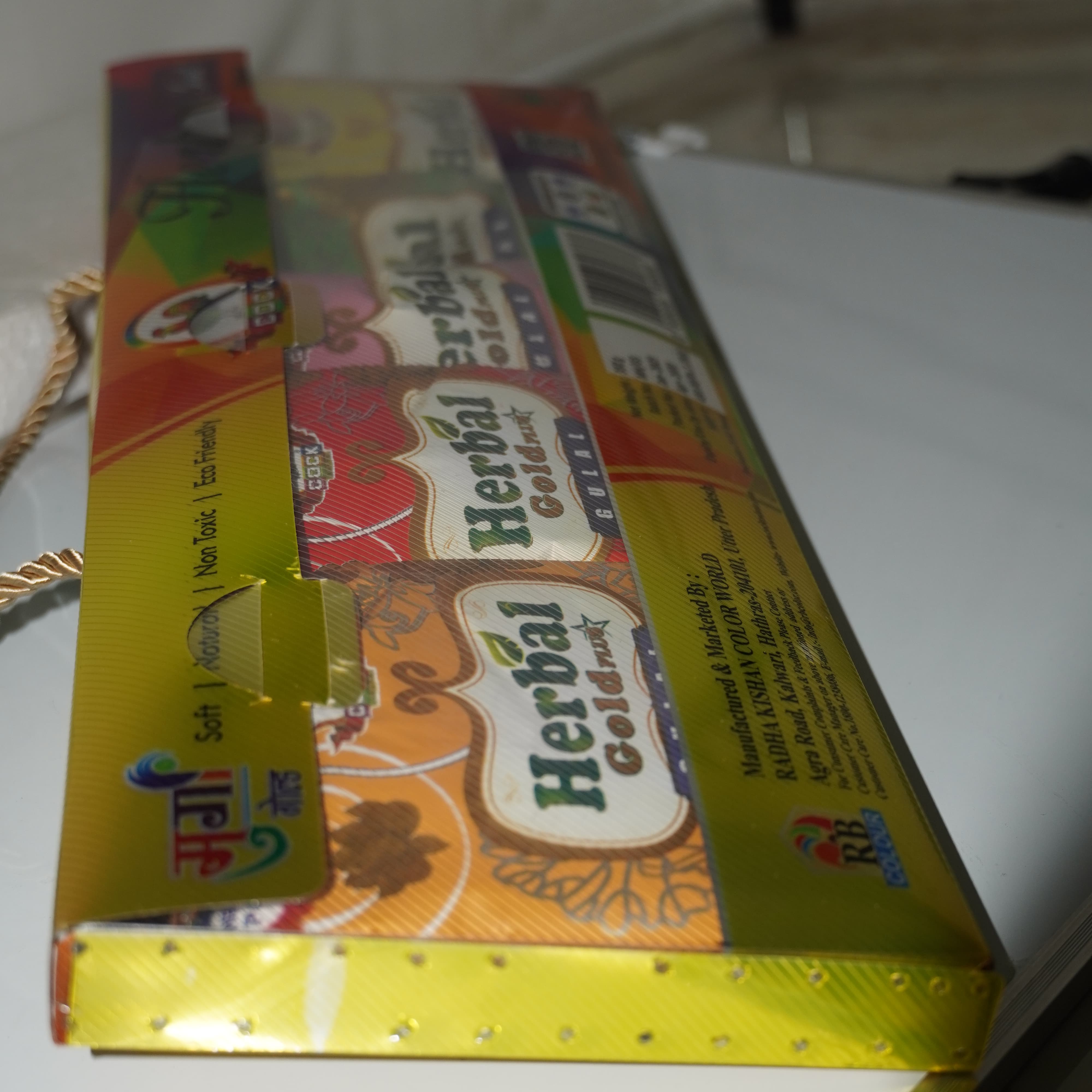 LUXECART COCK Brand Herbal Gulal (Pack of 5) | 100% Natural Gulal | Holi Gifting | Holi Celebration | Organic Gulal Powder | Non-Toxic and Skin Friendly